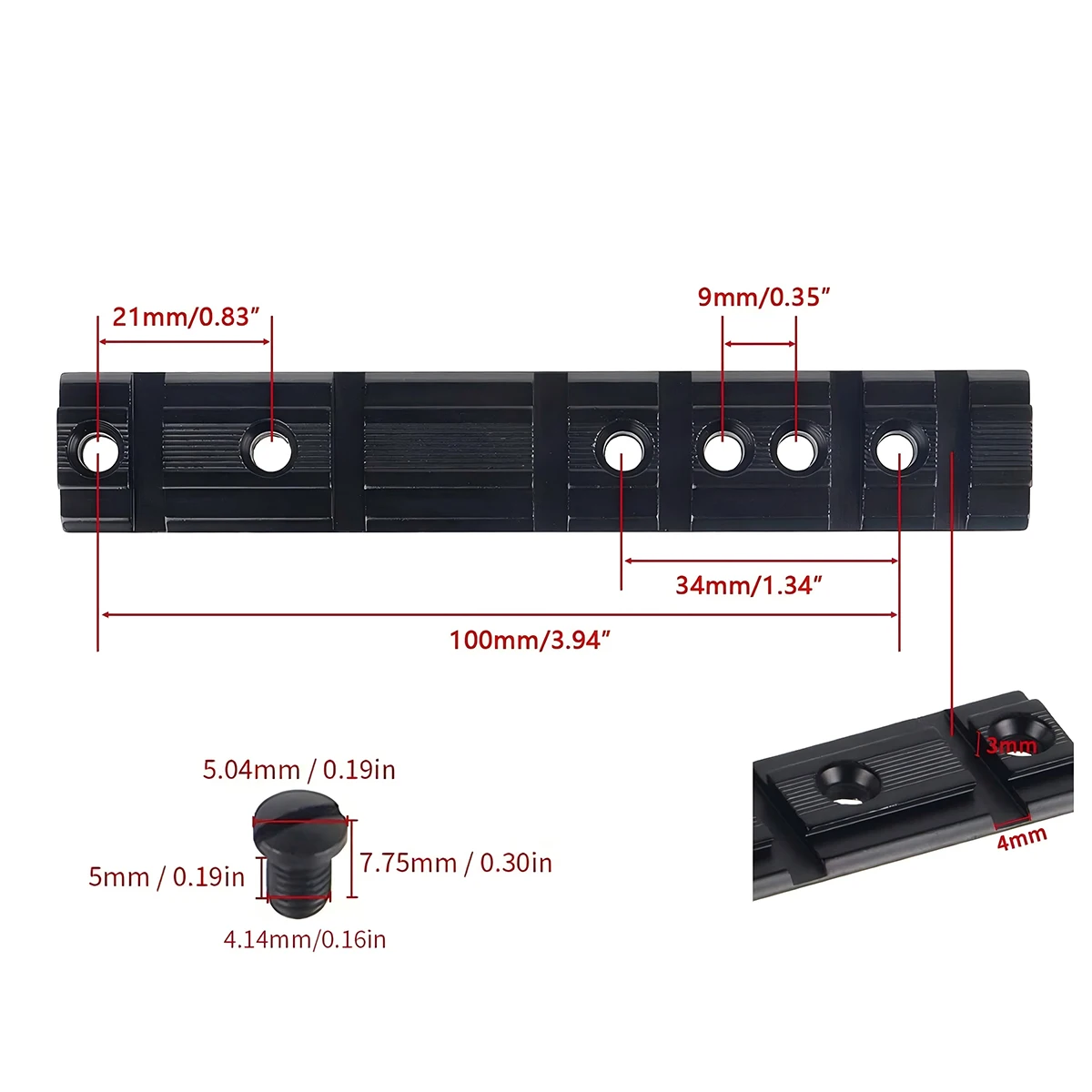 Base de riel de cuerda de alcance táctico, soporte adaptador de 11mm a 20mm para montaje para Ruger 10/22, Base de punta para caza