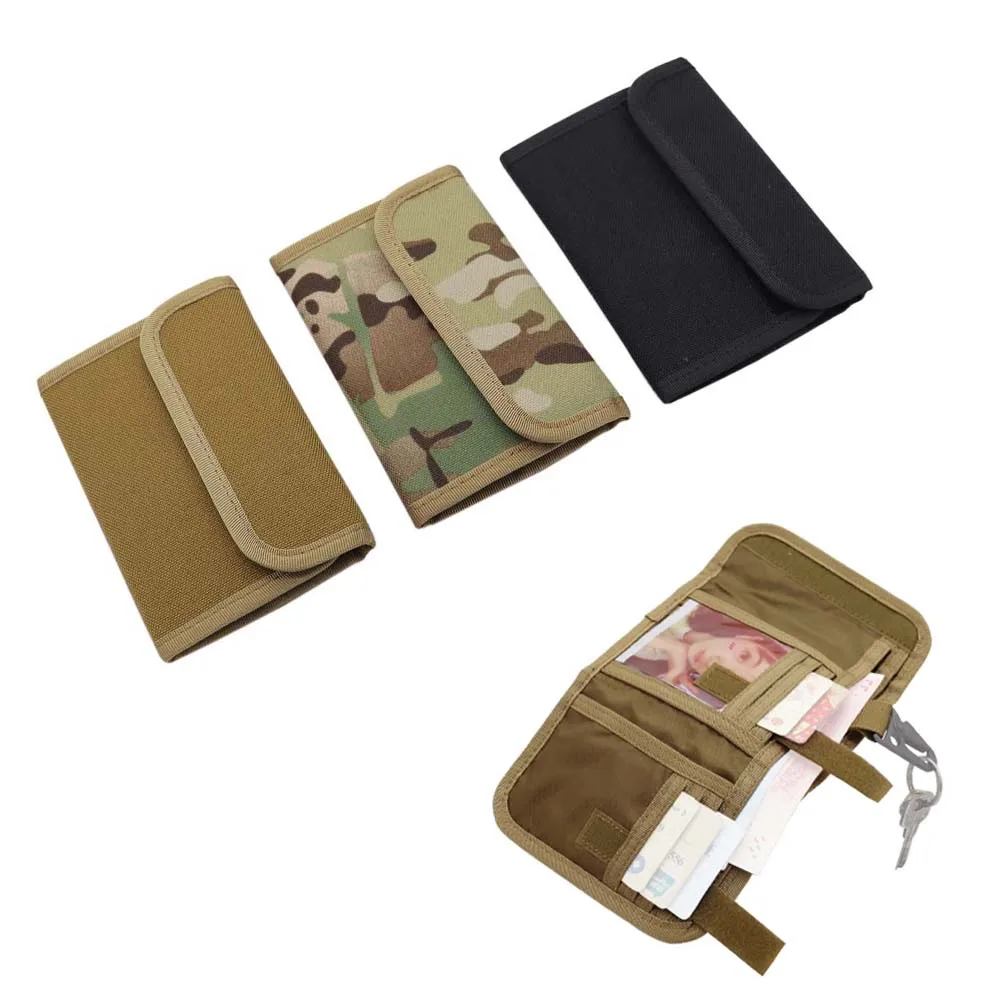 Fwoyonze-cartera táctica triple, trabajo multiusos, tarjetero multiusos, funda de identificación de nailon, bolsa de almacenamiento táctica - imagen 2