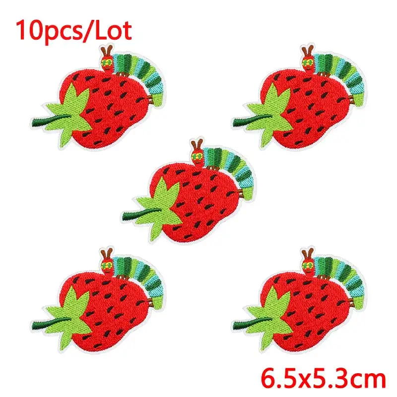 10 unids/lote de parches bordados de letras de vacaciones para ropa, parches termoadhesivos para planchar con animales de dibujos animados - imagen 3