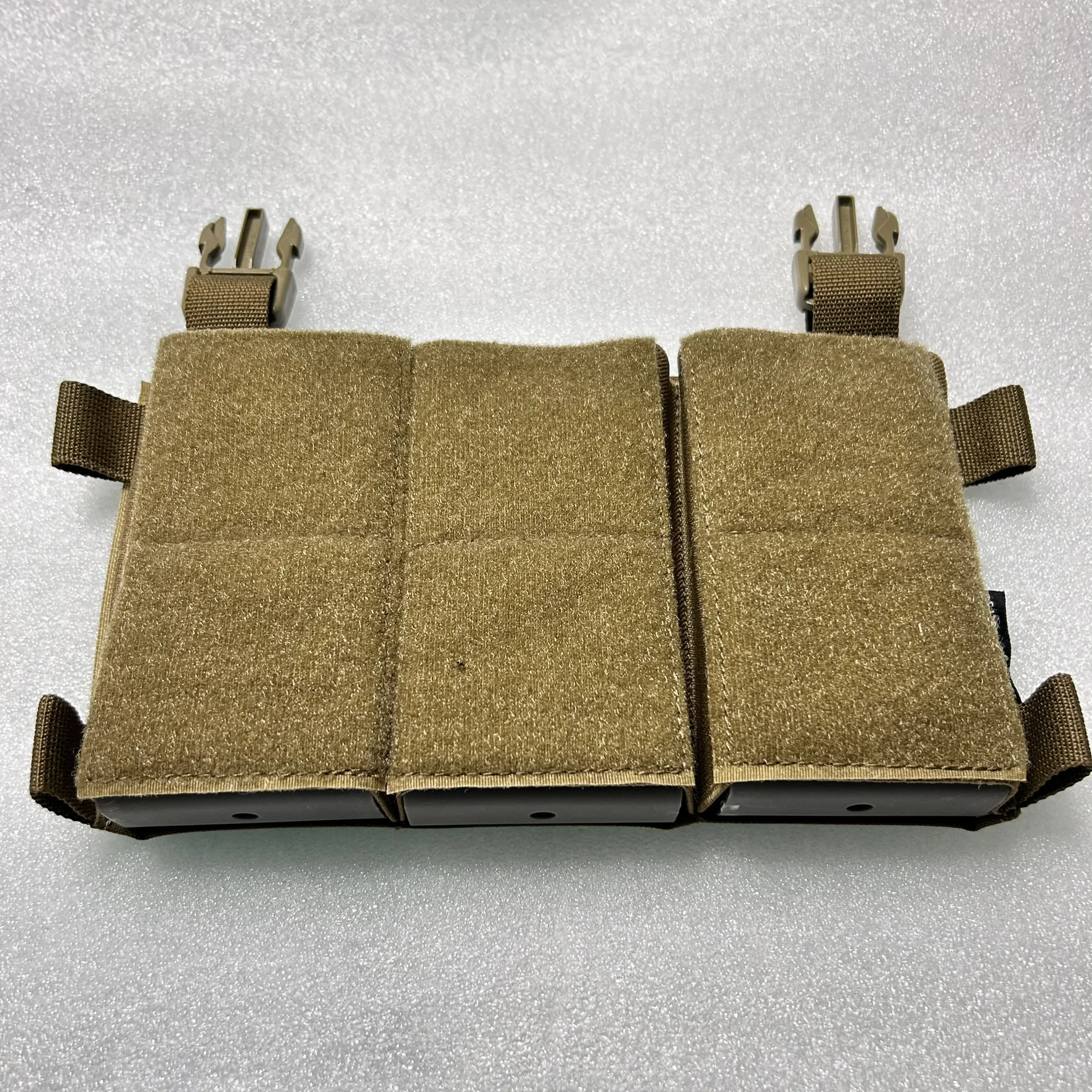 Panel frontal modular triple con gancho y bucle elástico táctico, para sistemas de expansión de chaleco LV119, FSCK, AVS, FCPC