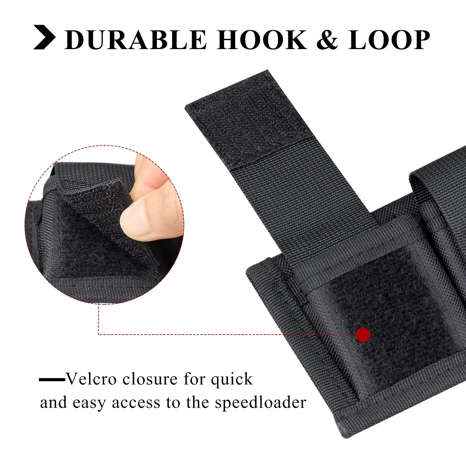 Bolsa Universal de nailon para cargador de velocidad, soporte para cinturón de revólver especial.38.357.44 con accesorios para cargadores de velocidad - imagen 3