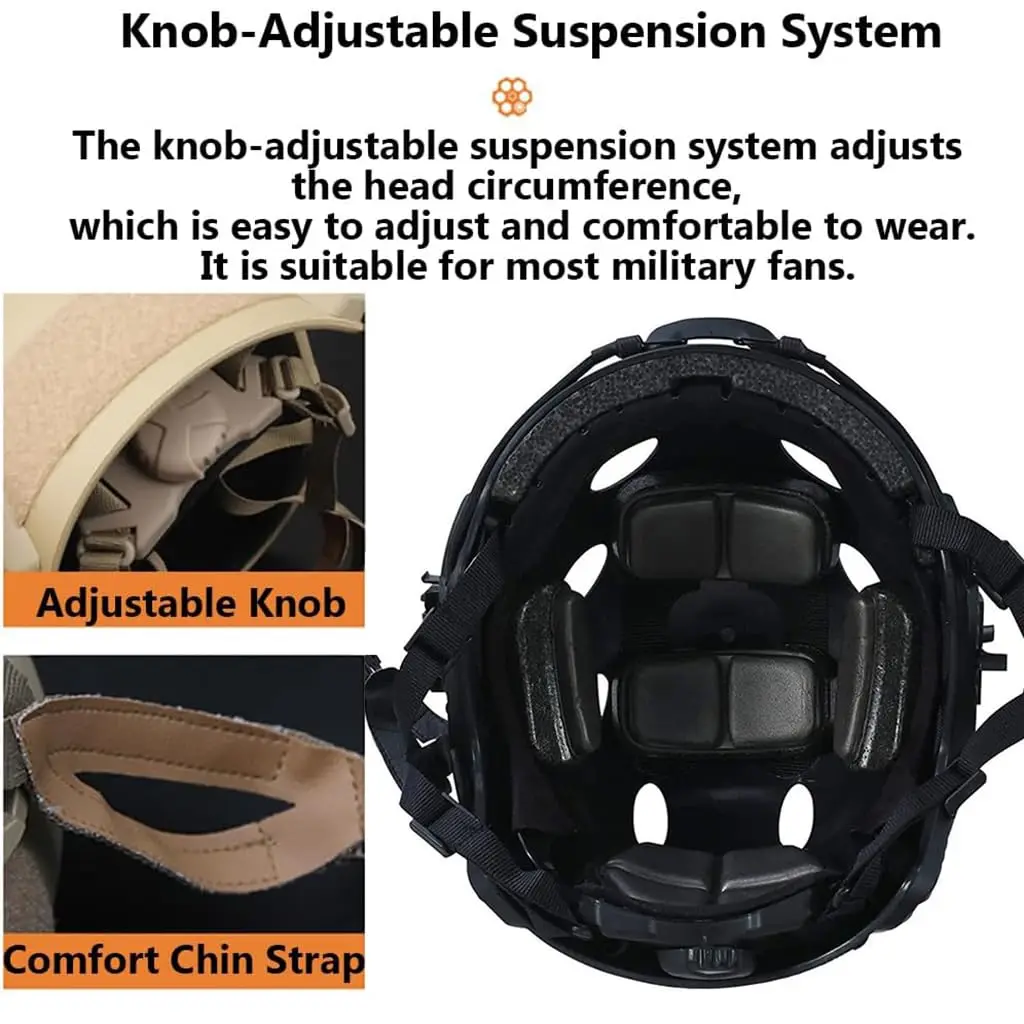 Conjunto de casco de Paintball rápido, casco Airsoft con auriculares tácticos, gafas, linterna, luz intermitente, soporte NVG para disparar - imagen 4