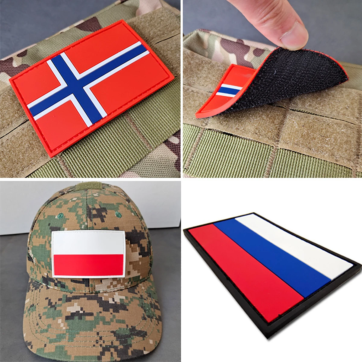 Emblema táctico tipo brazalete, Bandera de goma de PVC, etiqueta de goteo, gancho para la cara, accesorios para bolsa al aire libre, parche, emblema táctico, brazalete táctico - imagen 2