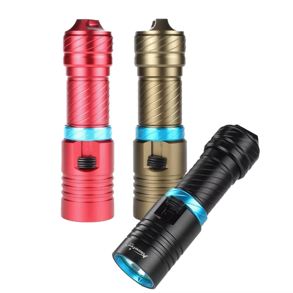 Linterna LED subacuática táctica impermeable para buceo y camping - imagen 4