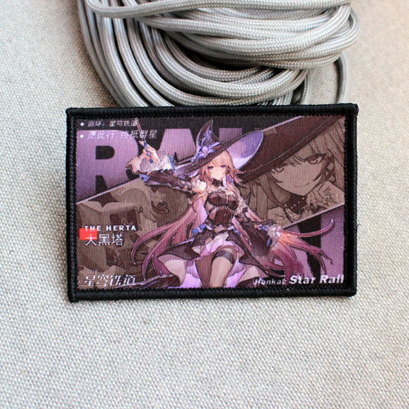 Parche Star Rail personajes del juego impresos Robin Yunli Yukong lobo plateado Kafka Jingliu Sparkle Black Swan Herta brazaletes tácticos - imagen 4