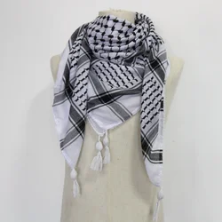 Pañuelo árabe keffiyeh unisex – Bufanda desierto algodón con borlas