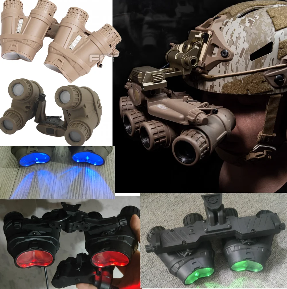 Gafas de visión nocturna tácticas GPNVG 18, modelo simulado, montaje NVG, casco de Airsoft rápido, binoculares, decoración, accesorios de Cosplay - imagen 2