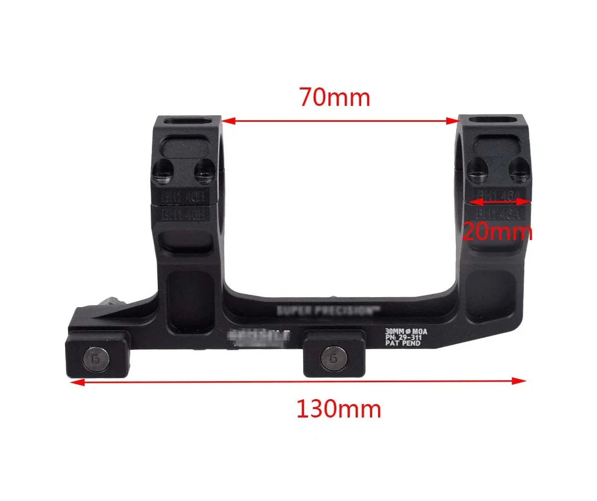 Soporte de alcance óptico para rifle táctico GE Automatics M4 M16 Ar15, anillos QD de 25,4mm/30mm, nivel de burbuja óptico para riel Picatinny de 20mm - imagen 3