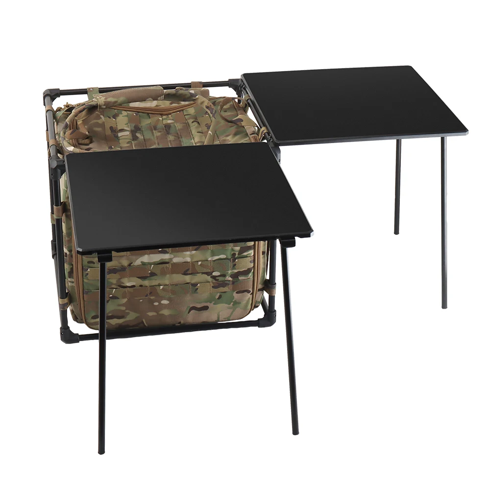 Mesa móvil de oficina de campo táctico, escritorio portátil para acampar al aire libre, mesas Bivouac plegables 3,0 con bolsa de almacenamiento, gran capacidad de 5kg - imagen 5