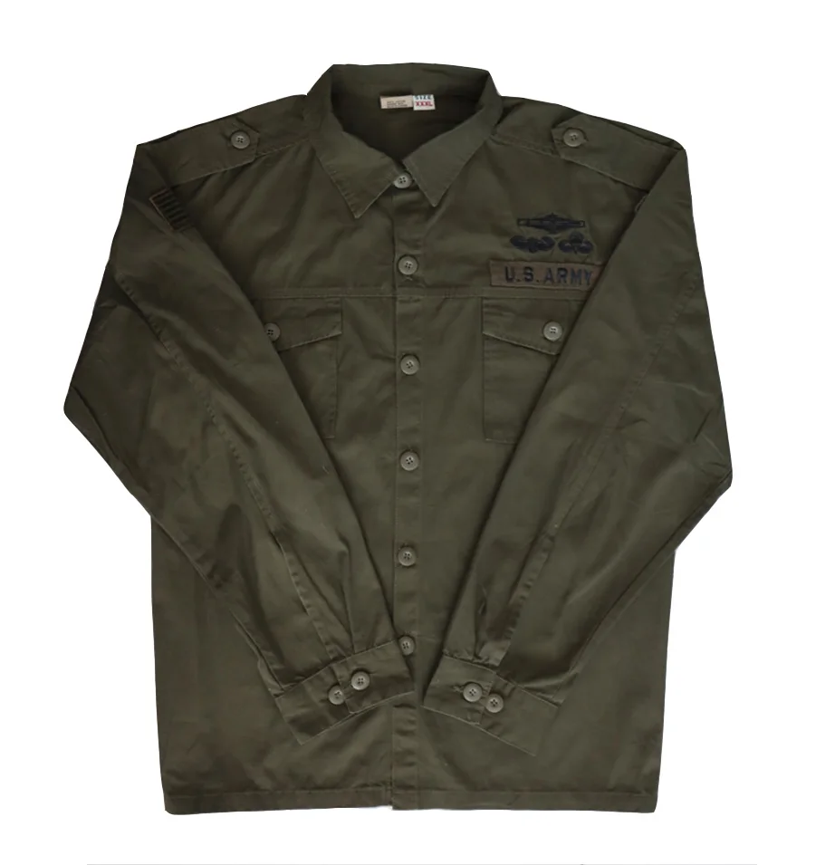 101st chaqueta de soldado estadounidense, chaqueta de soldado americano táctico aerotransportada, diseño de solapa, chaqueta de entrenamiento recreativo al aire libre, uniforme - imagen 3