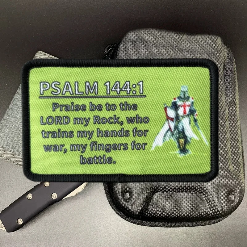 Brazalete con estampado Paladin, parche táctico para ropa, insignia de moral, gancho, parches militares, pegatinas para mochila - imagen 2