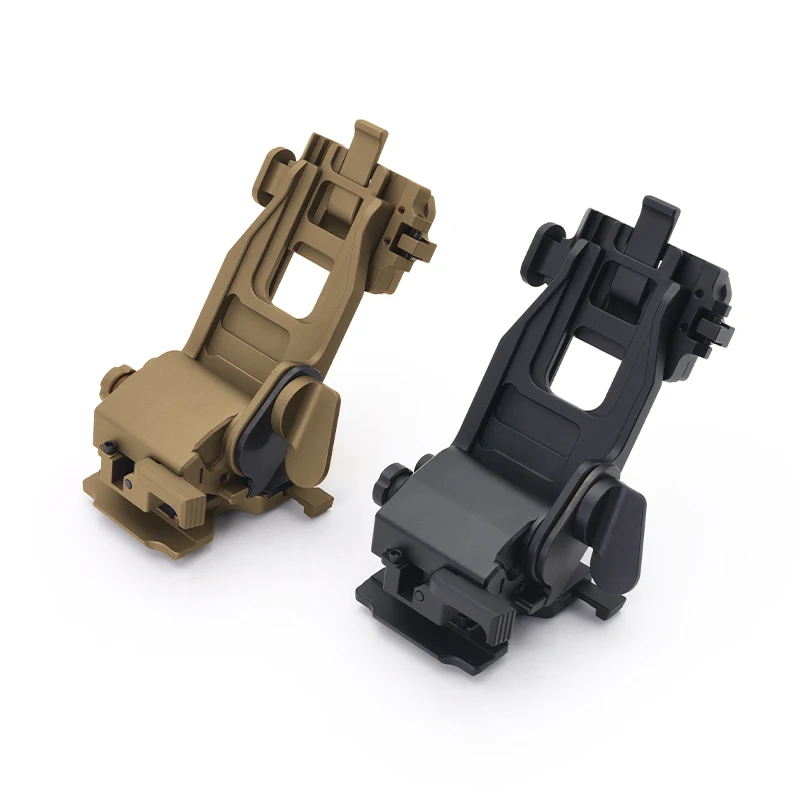 Montaje táctico NVG para casco, accesorio de perfil bajo, abatible hacia arriba, para PVS-14, PVS-18, zapato de cola de Milano ajustable y montaje en seis posiciones - imagen 2