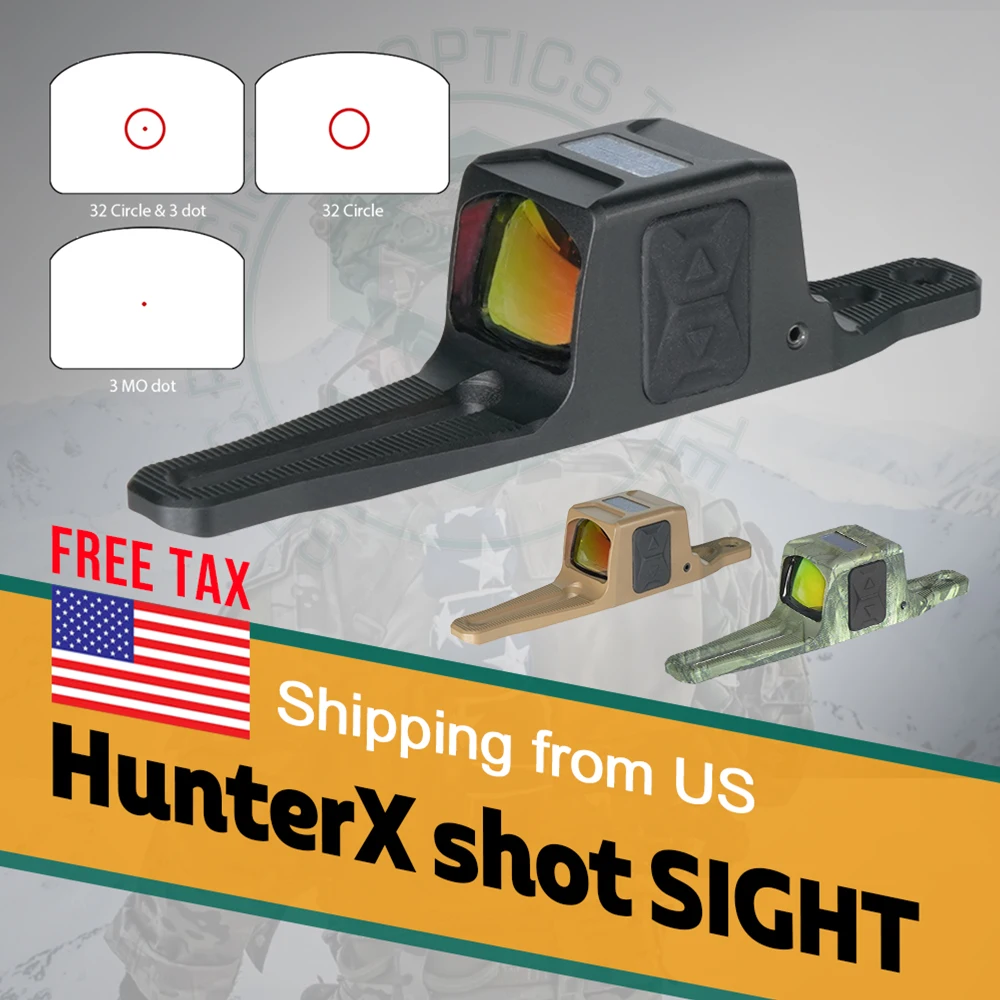 SPECOPTICS HunterX Reflex Sight Solar Multi Retícula Shotgun Red Dot Sight 11 Niveles Lleno de nitrógeno Resistente a los golpes Calibre 12/20