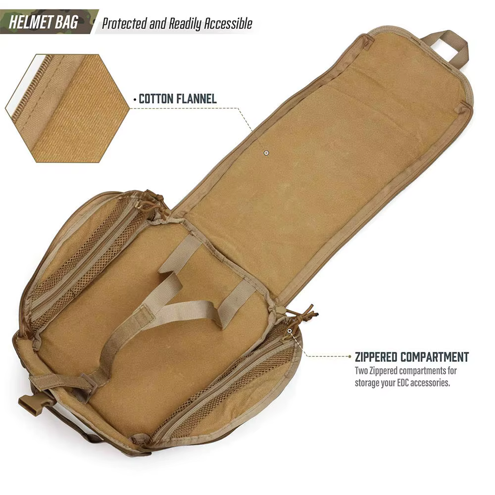 Funda portacascos táctica MOLLE – Transporte militar multiusos - imagen 5