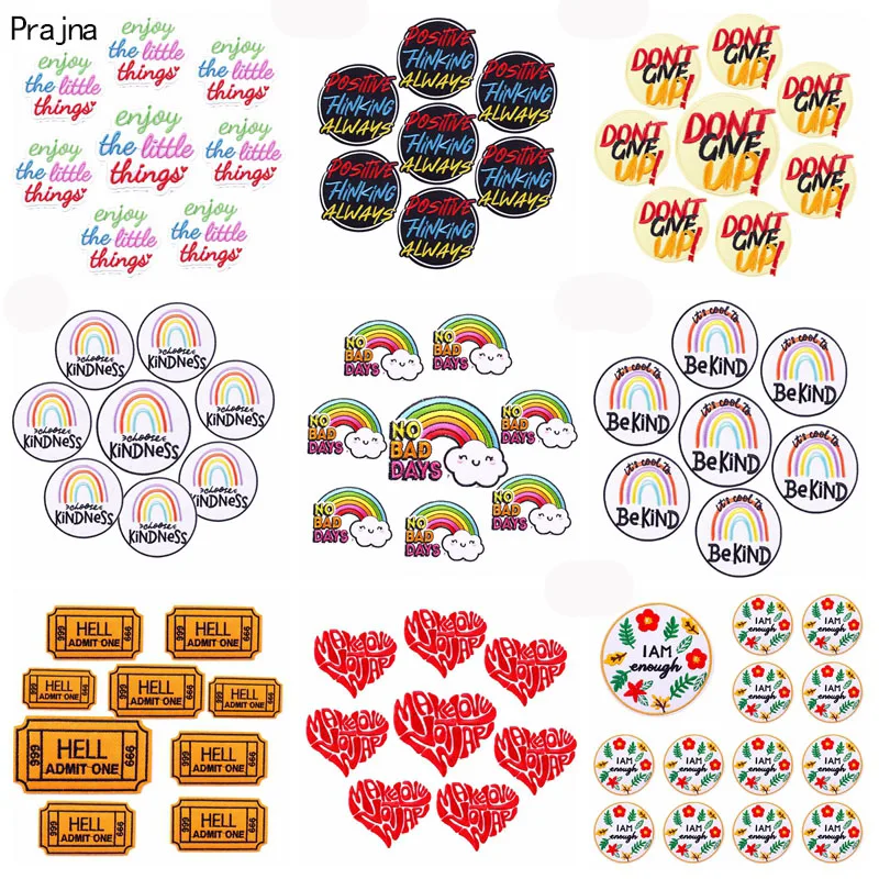 Parche bordado de letras para ropa, 10 piezas, venta al por mayor - imagen 3