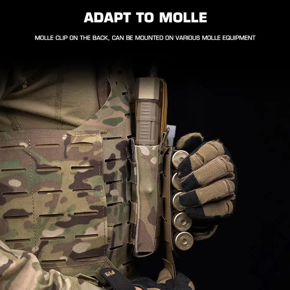 Bolsa táctica Molle Triple para revistas, ligera, 556 762, soporte elástico para Rifle de tiro, chaleco de caza, Panel frontal, equipo Airsoft - imagen 5