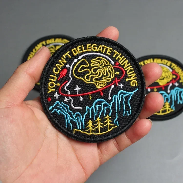 Insignia de moral del tío Sam Grote, parches bordados de gancho y bucle, decoración de sombrero para mochila, pegatina de tela, apliques de personalidad, brazalete - imagen 4