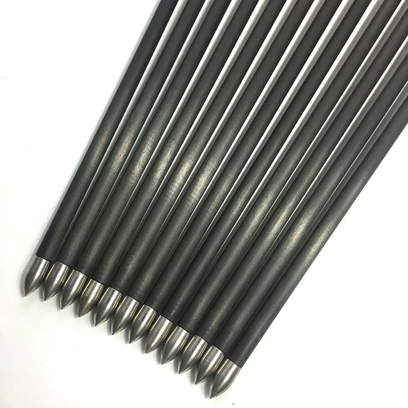 Flechas de carbono para tiro con arco, 12 piezas, 100%, ID4.2mm, columna vertebral, 500, 600, 700, 800, Pin, Nock, 80gr, arco recurvo, arco largo para caza - imagen 3