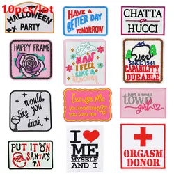 Parche termoadhesivo bordado letras para ropa – Pack