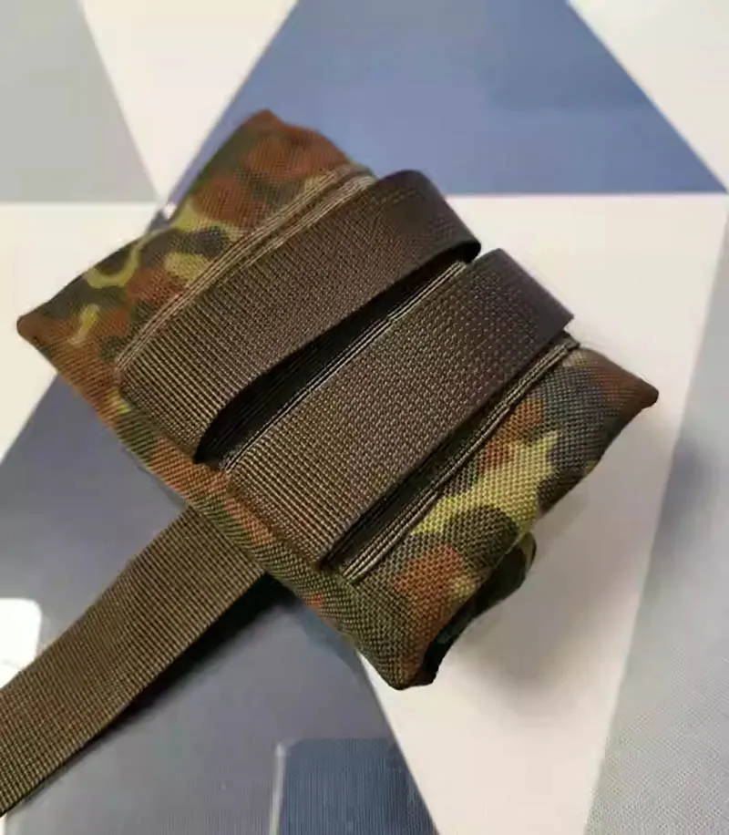 Flecktarn bolsa de reciclaje plegable táctica, bolsa de accesorios MOLLE, cargador, más organizador de botellas - imagen 3