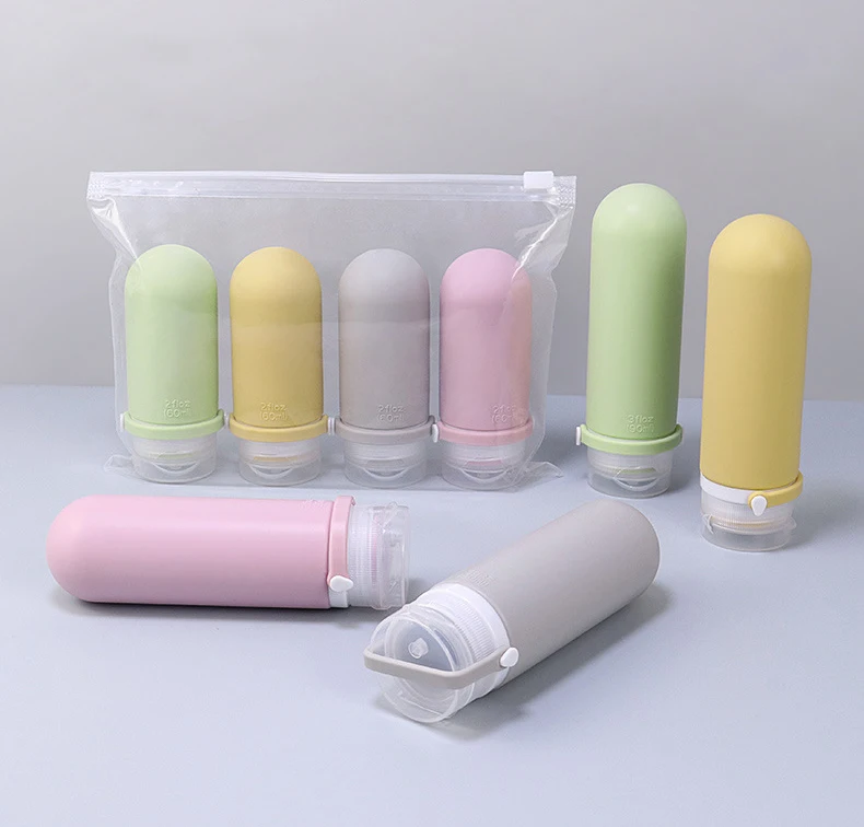 Botella vacía Lawaia, botellas pequeñas de plástico para líquidos, 3 uds./4 Uds., botella para embotellar cosméticos para mujeres, botellas de loción para hombres, exprimir - imagen 3