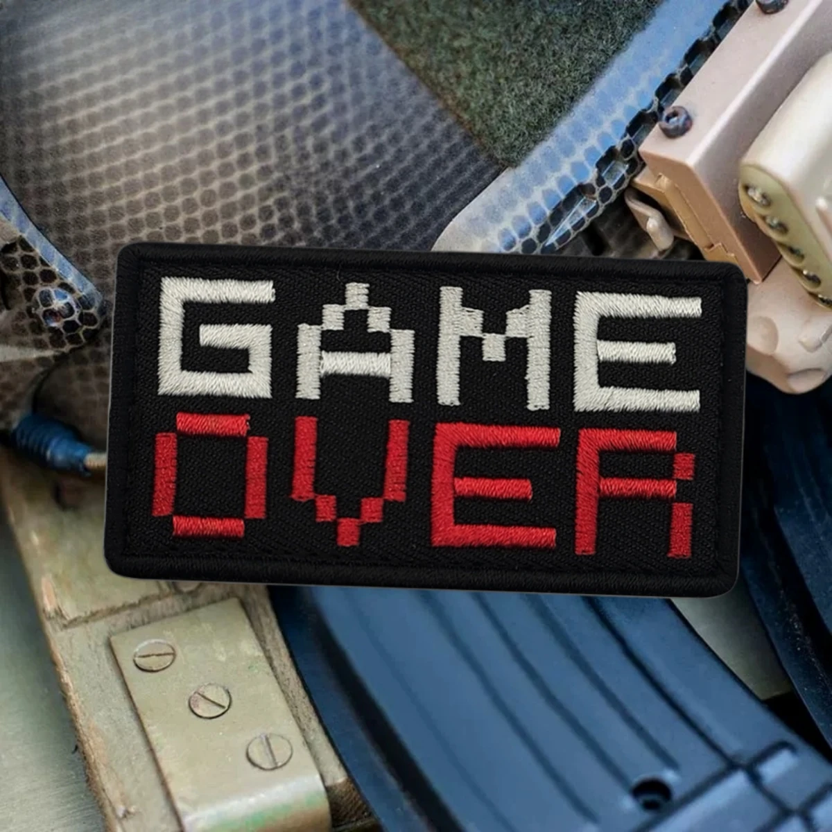 Parche "JAME OVER", insignia de moral táctica, parches bordados de gancho y bucle, brazalete del ejército militar, mochila, aplique adhesivo personalizado - imagen 5