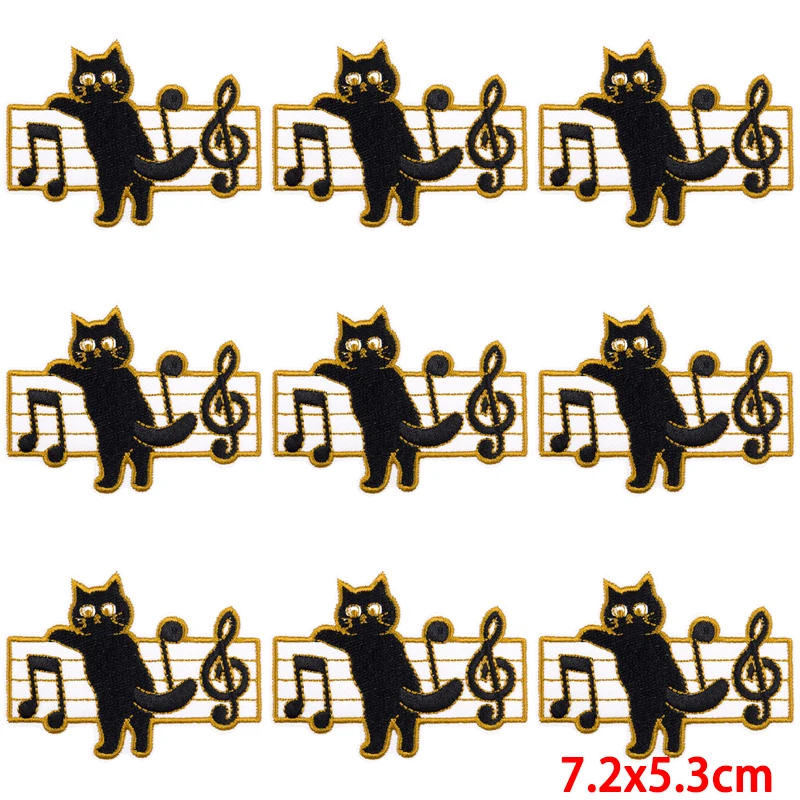 10 unids/lote parche de animales de dibujos animados parches para planchar para ropa parches bordados de rana/gato en ropa costura/pegatinas de parche fibles - imagen 5