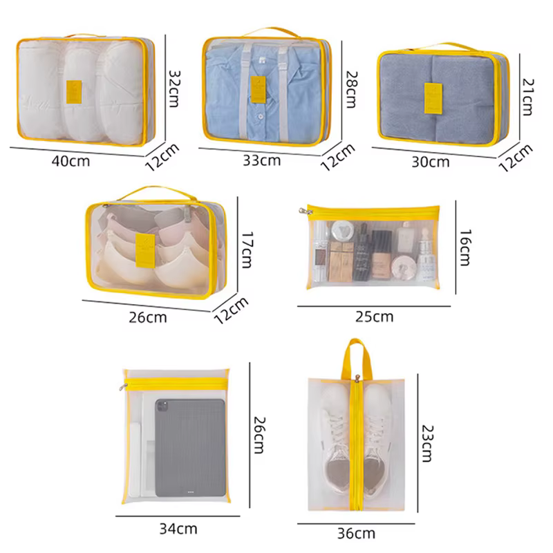Organizador viaje – cubos de embalaje maletas ropa zapato plegable - imagen 5