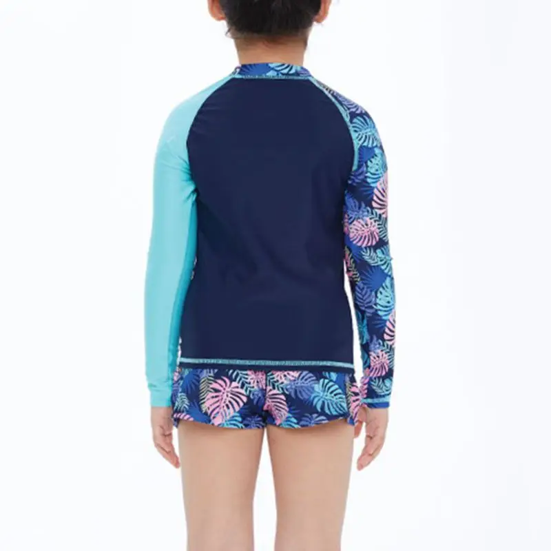 Conjunto de traje de baño con protección UV para niños y niñas, conjunto de ropa de 3 piezas de manga larga para natación al aire libre, ropa de baño de verano 2025 - imagen 3