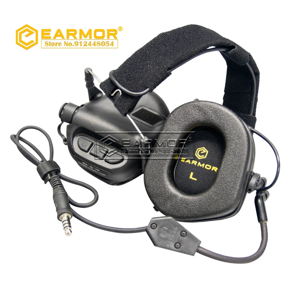 EARMOR-auriculares tácticos M32 MOD4 y adaptador M51 PTT para Baofeng, Protector auditivo de comunicación electrónica - imagen 3
