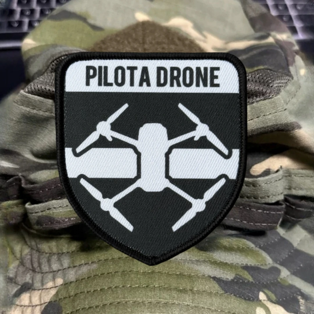 PILOTA DRONE insignia de moral táctica Feuerwehr Hilfswerk Drohne piloto Abzeichen parche impreso gancho bucle mochila militar pegatina - imagen 3