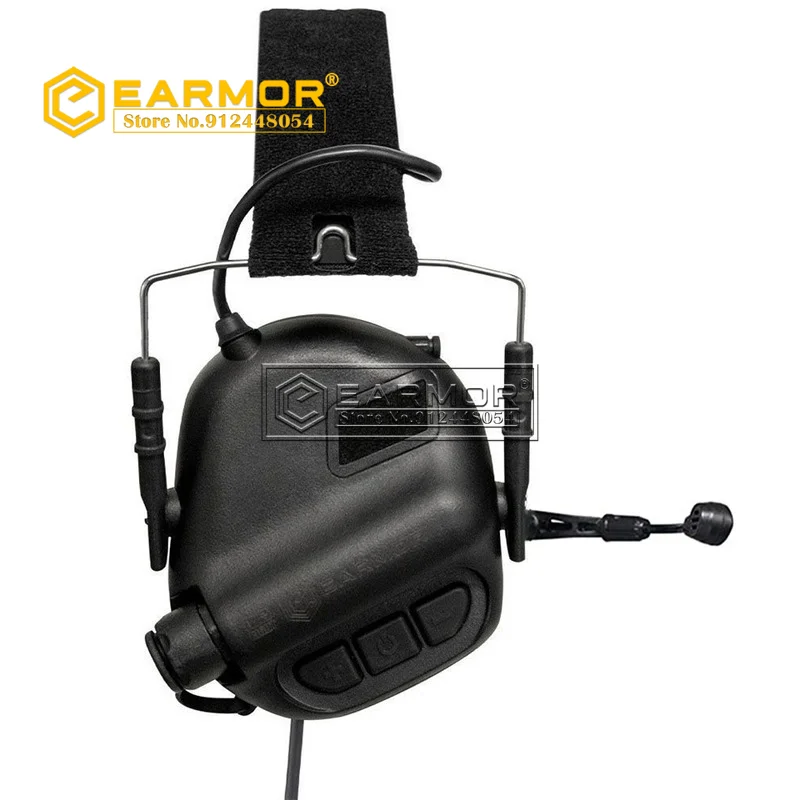EARMOR-auriculares tácticos M32 MOD4, orejeras de caza y tiro con micrófono, amplificación de sonido, chaqueta Nato TP120, negro - imagen 5