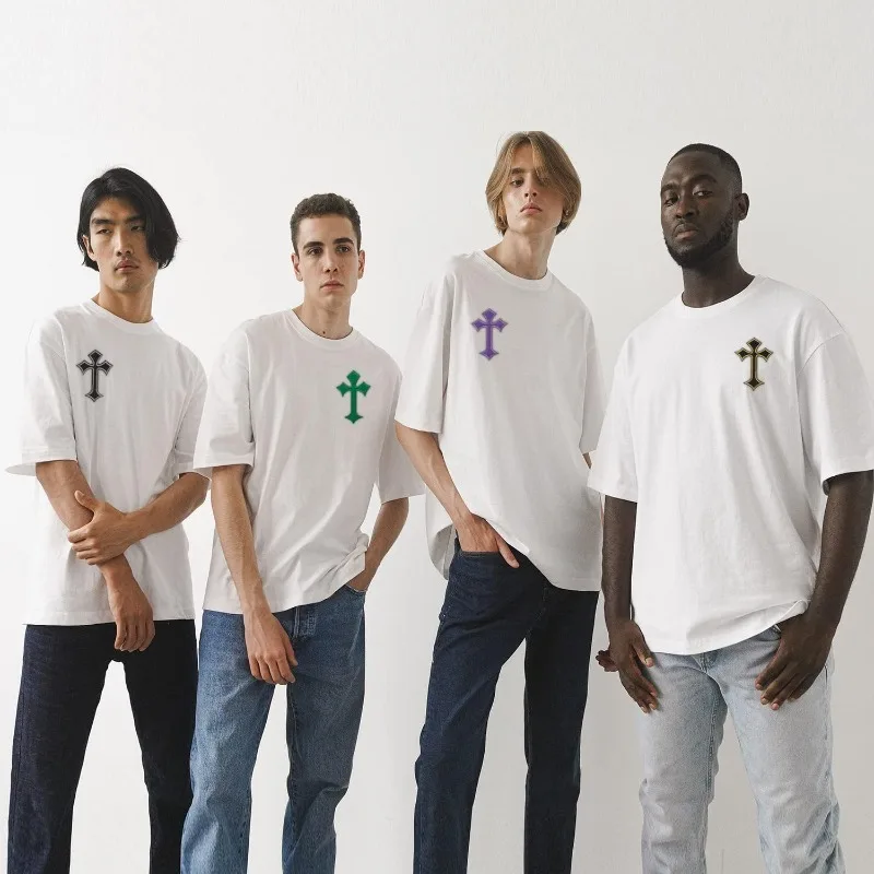 Parches cruzados, parche con apliques cruzados para planchar/coser, parches cromados de hierro con forma de corazón DIY para pantalones vaqueros, sombreros, camisas, chaquetas, mochilas, 5 uds. - imagen 4