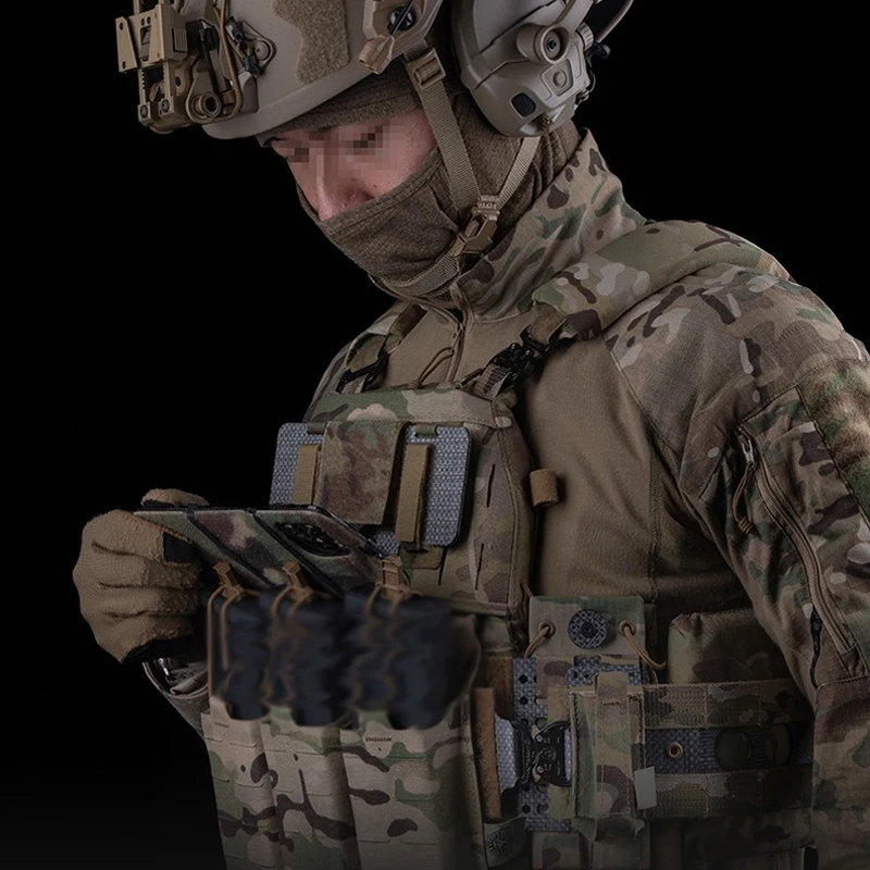 Tablero de navegación plegable MOLLE táctico, funda de mapa Airsoft, soporte de Panel administrador, bolsa ligera para teléfono móvil para IPHONE 15 PRO MAX - imagen 3