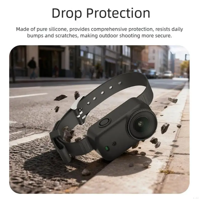 Correa cámara silicona ligera con opción montaje versátil para uso seguro cámara acción K1KF - imagen 2