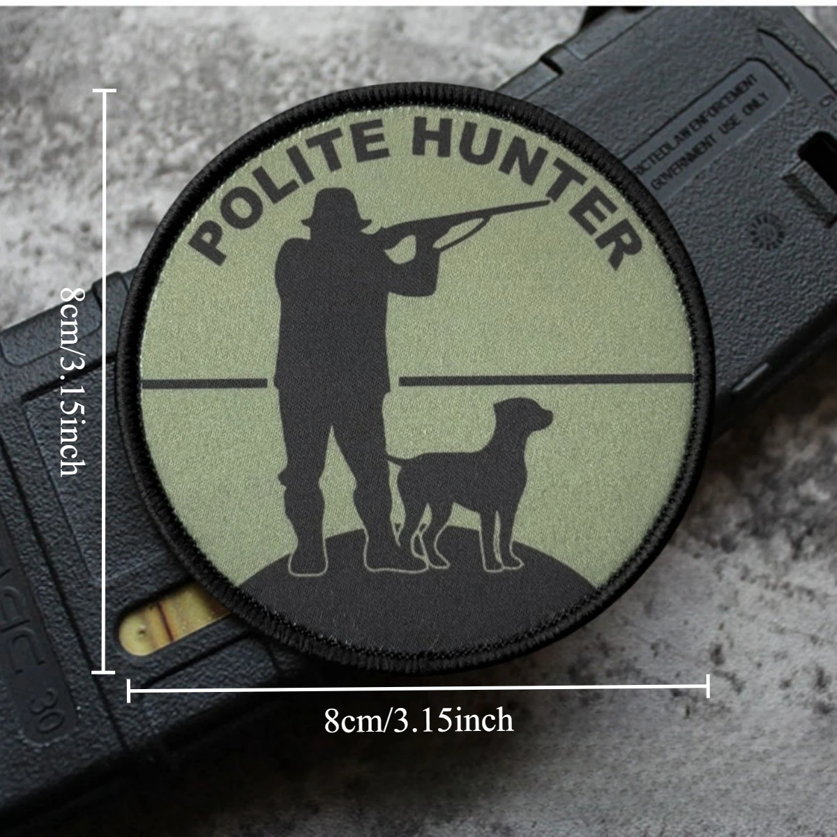 Parche de cazador pulido, insignia de moral táctica, emblema del ejército militar, pegatina para mochila, parches de gancho y bucle impresos, ropa - imagen 2