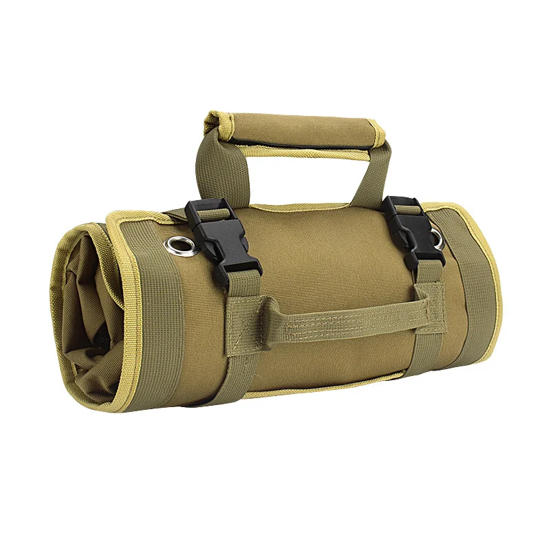 Bolsa de utilidad táctica enrollable, bolsa de almacenamiento de herramientas de Hardware plegable, bolsillo de rollo, hebilla de liberación rápida, bolsa de armero para acampar, Airsoft - imagen 2