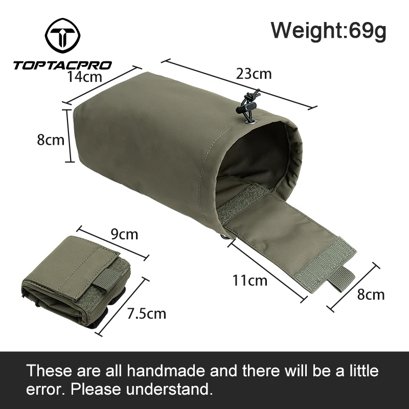 TOPTACPRO-Mini bolsa táctica de reciclaje EDC, bolsa de basura plegable, riñonera pequeña, accesorios para cinturón 8534 - imagen 5