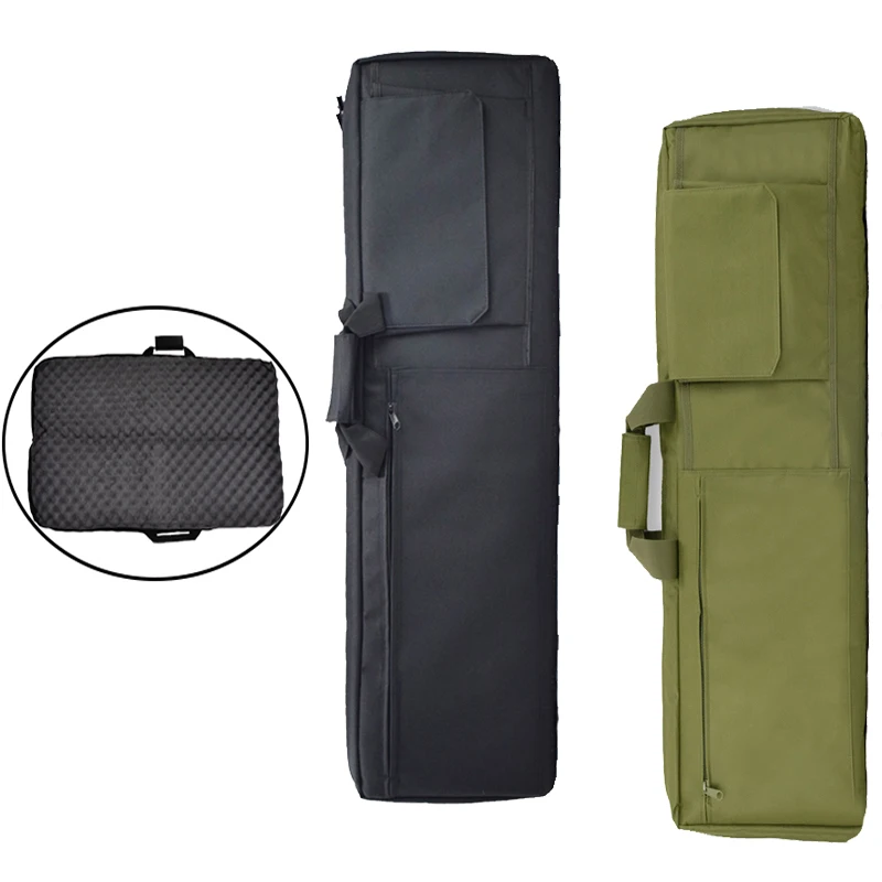 Bolsa de protección para pistola de Rifle de aire para caza, Paintball, Airsoft, 85cm / 100cm, con cojín acolchado, funda táctica para pistola de francotirador, bolso de hombro - imagen 2