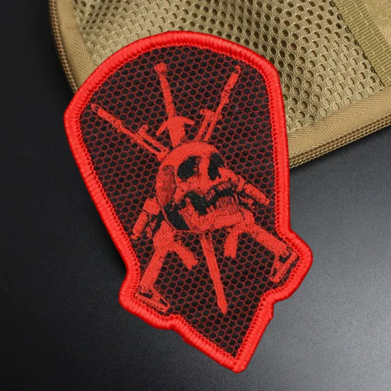 Parche táctico de moral del cráneo de la Unión de la fuerza y la espada, parche de gancho y bucle estampado, insignia del ejército militar SOBR, brazalete, pegatinas para mochila - imagen 2
