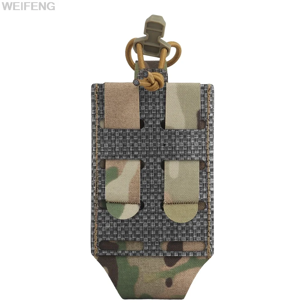 Bolsa táctica para revistas de 5,56mm para AK47 74 AR15 M4, bolsa elástica individual con tapa abierta, accesorios de caza CS - imagen 4