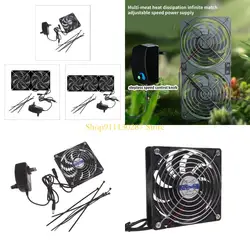 J1HC Ventilador enfriamiento versátil 120 mm con control velocidad Mantenga electrónica casas mascotas frescas y