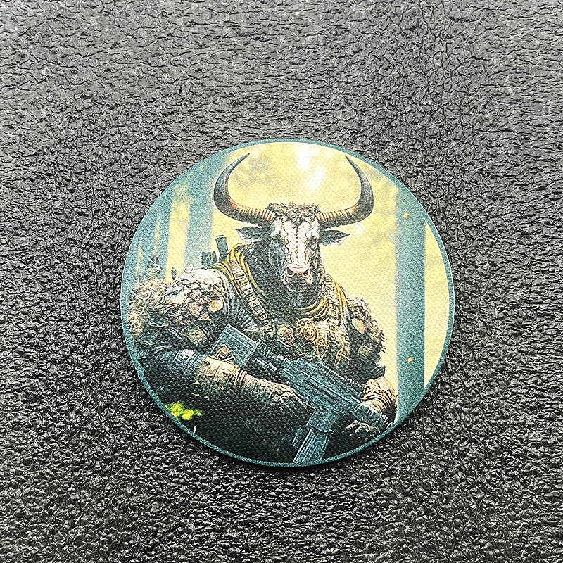 Parches con estampado de animales, pegatinas tácticas de animales, Guerrero, zodiaco, campo de tiro, Club, mono, conejo, serpiente, dragón, ratón, decoración de ropa - imagen 4