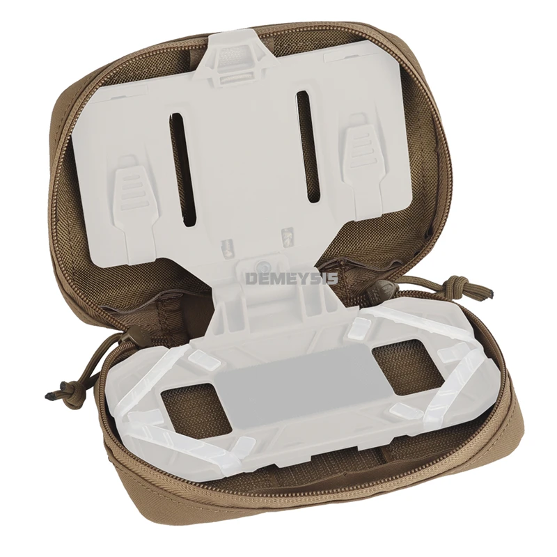 Portador de placa táctica, bolsa para teléfono móvil, bolsa plegable para tablero de navegación, doble cremallera, para caza, Airsoft, aparejo de pecho, bolsas para mapas - imagen 2