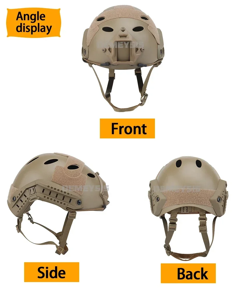 Casco táctico rápido tipo PJ, Protector de cabeza ligero para deportes al aire libre, Paintball CS War Game - imagen 3