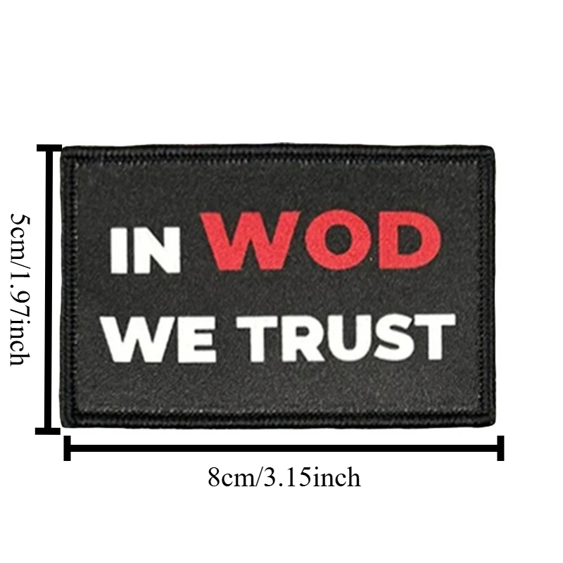 Parche táctico 'In WOD We Trust', parches de gancho y bucle, brazalete, insignia de moral militar, mochila Chevron, pegatinas para chaleco - imagen 2