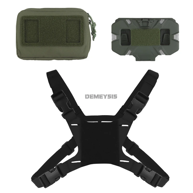 Kit de navegación plegable táctico profesional para caza al aire libre, soporte para dispositivo de mapa de teléfono Airsoft, correa de fijación, bolsa de pecho, uso solo - imagen 2