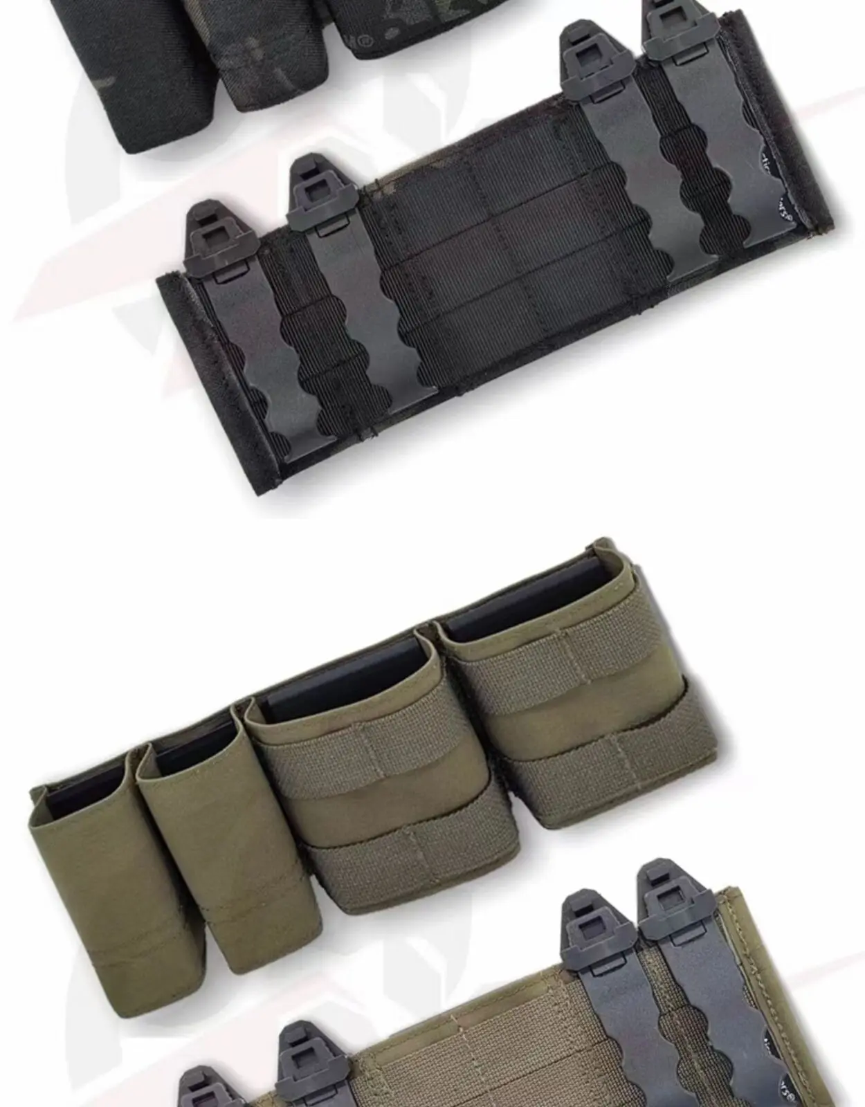 Bolsa de herramientas para revistas, juego de Clip de inserción cuádruple Molle doble, 556 /9mm, bolsa Mag - imagen 5
