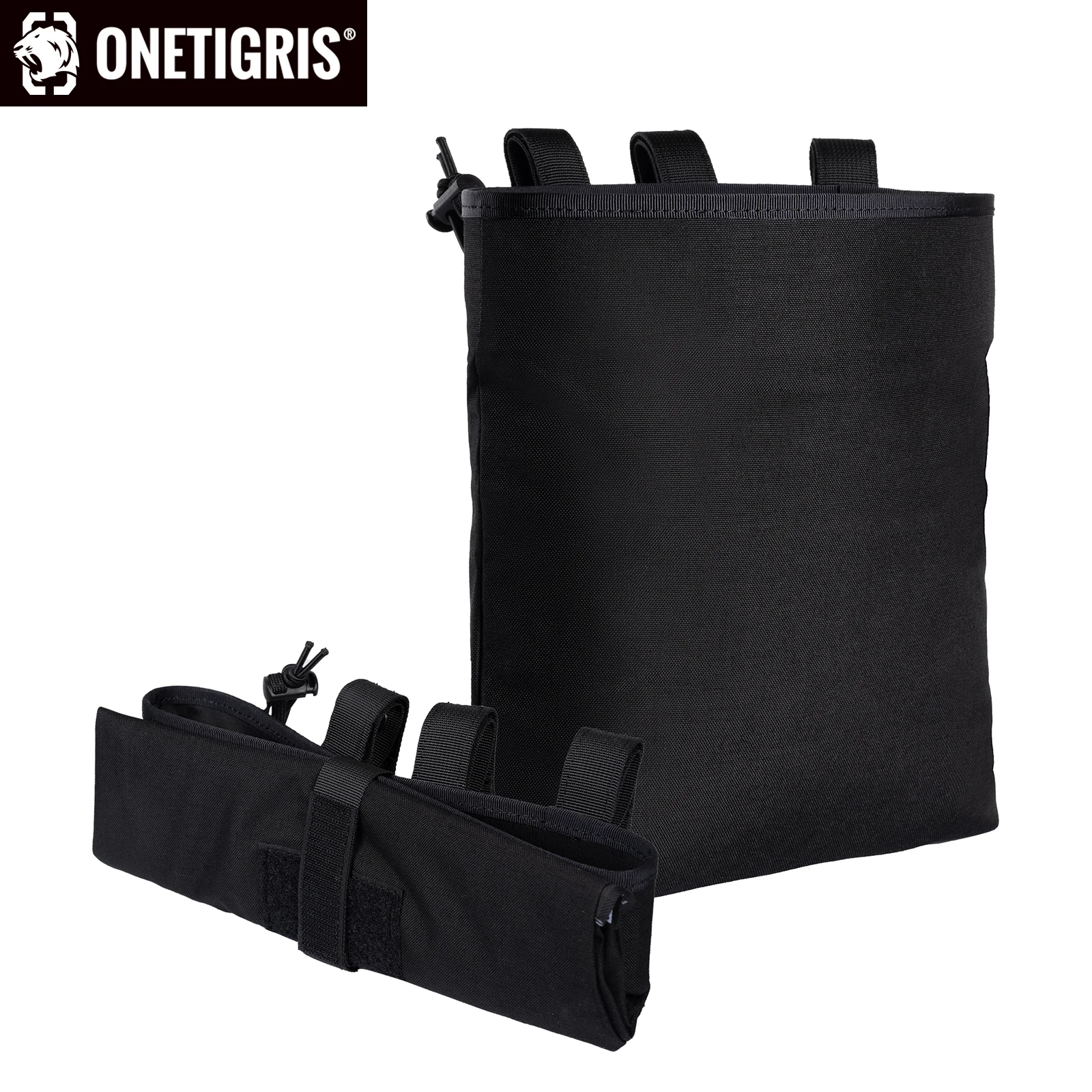 ONETIGRIS Bolsa de descarga táctica MOLLE, bolsa de reciclaje EDC plegable para AR AK, bolsa de almacenamiento de recuperación portátil para caza, equipo al aire libre