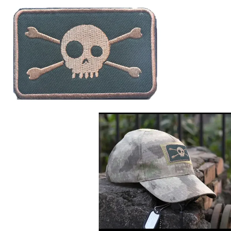 Parche de Velcro bordado de pirata, insignia de brazo Jolly Rogers, insignia de Calavera, accesorio táctico, sello de moral - imagen 5